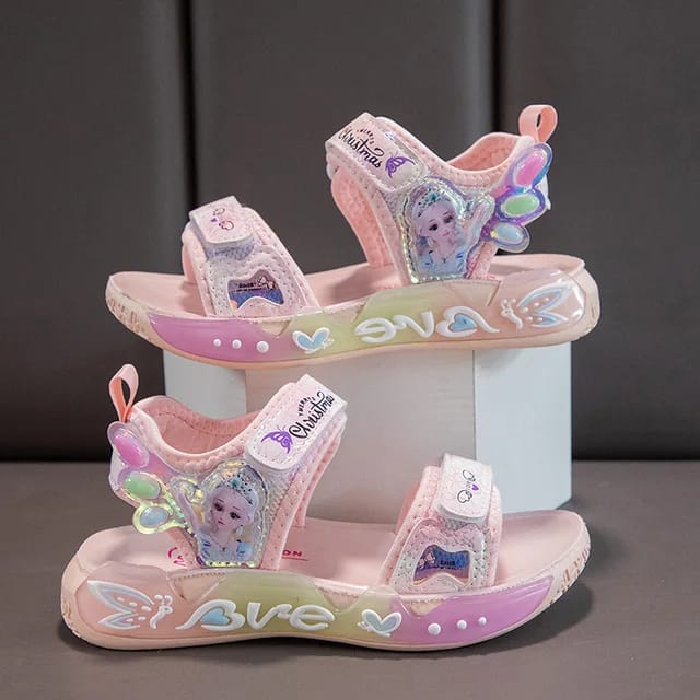 Girls' sandals summer new cute solid soft soled